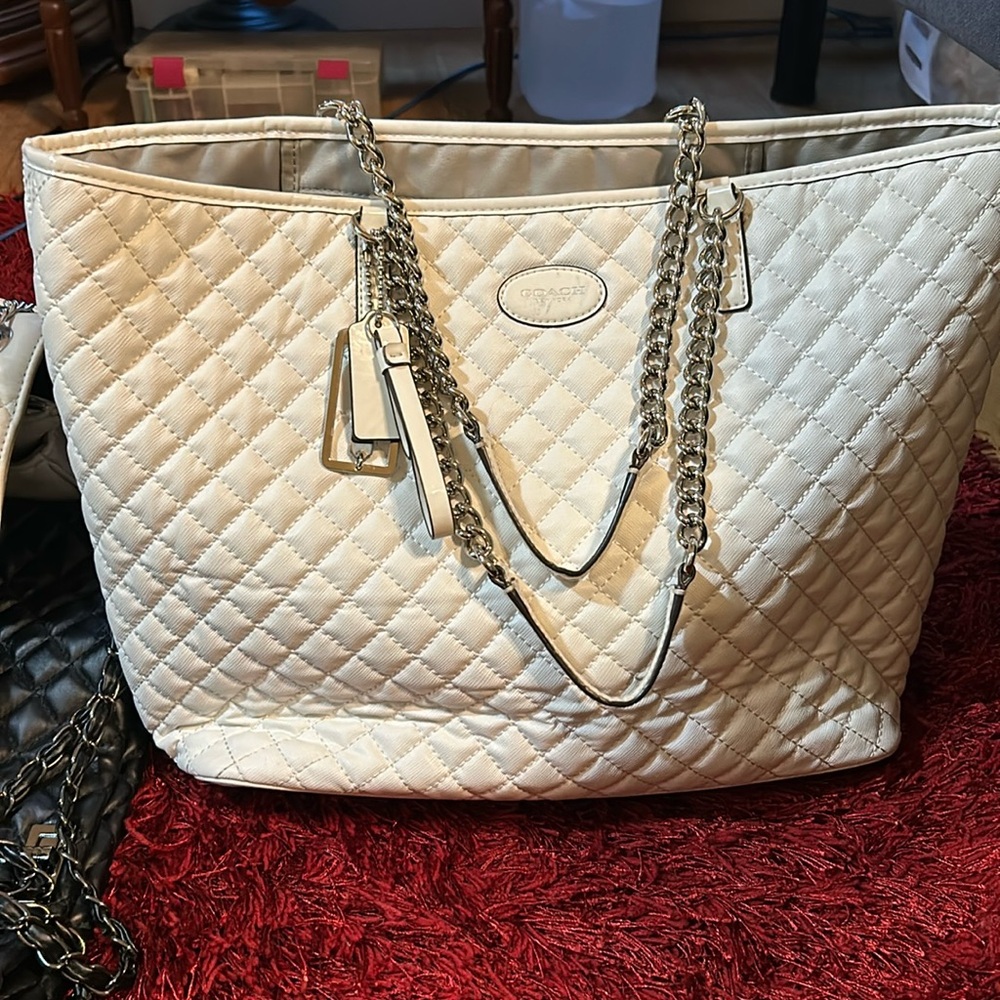 Coach neverful with chain straps